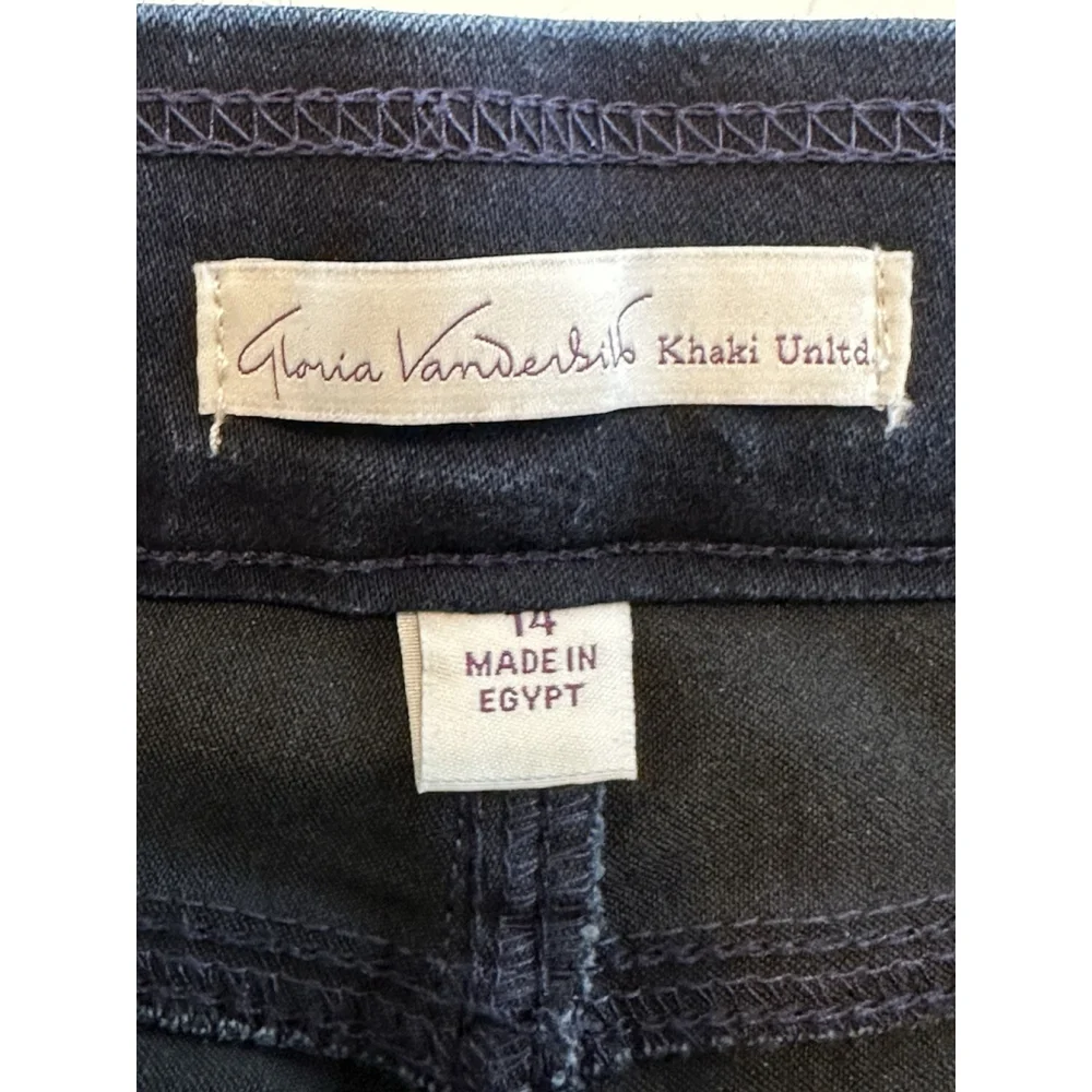 Gloria Vanderbilt Khaki Unltd Capri Pants Women's 14 Blue Stretch Karoline Egypt - Picture 4 of 12